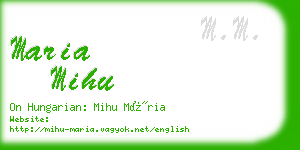 maria mihu business card